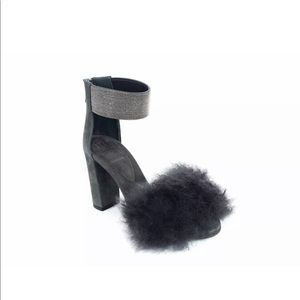 Brunello Cucinelli Fox Fur Ankle Strap heels